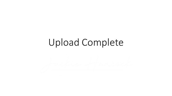Upload Complete